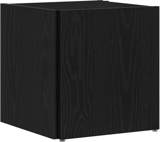 Quadratischer Beistelltisch Holz Schwarz Eiche M33xL33xH34.5cm