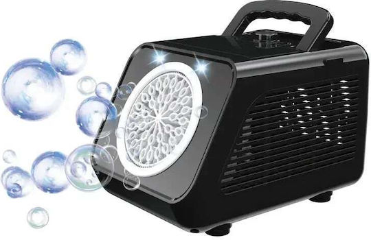 Mașină electrică de făcut baloane de săpun cu lumini LED 2 viteze 200ml 12000 baloane/min 12x13x19cm negru alb