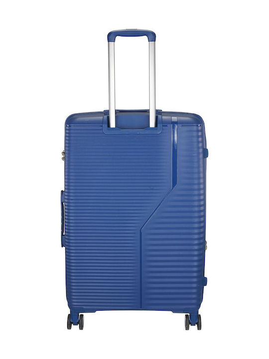 Xplorer Μεγάλη Βαλίτσα Ταξιδίου Σκληρή Navy με 4 Ρόδες Ύψους 75εκ.