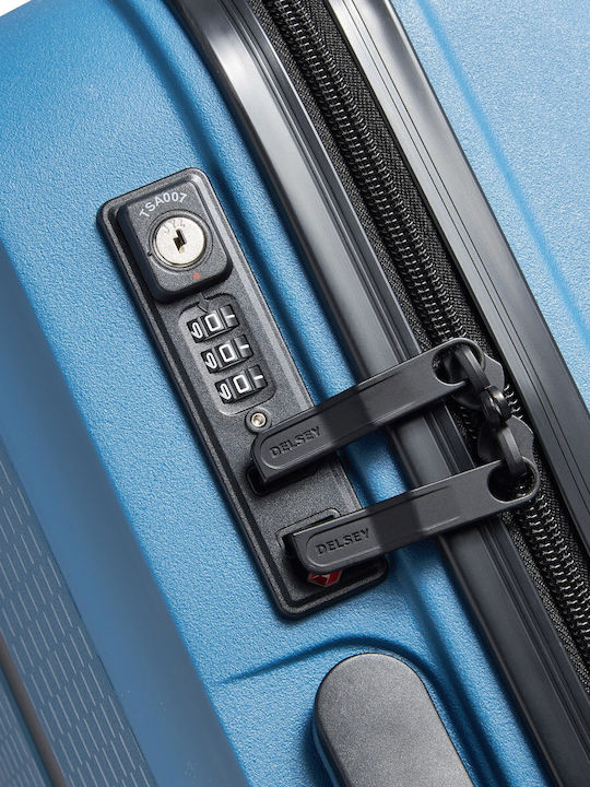 Delsey Belmont Plus Βαλίτσα Ταξιδίου Καμπίνας Σκληρή Zinc Blue με 4 Ρόδες Ύψους 55εκ.