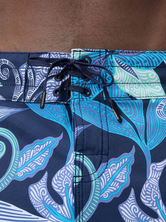 Men's Swimwear Shorts Blue with Patterns