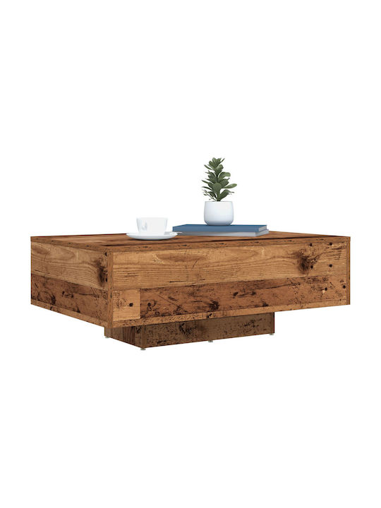 vidaXL Kaffeetisch Zentral aus Massivholz altem Holz M85xT55xH31cm