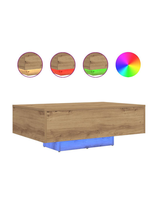 Măsuță Centrală Rectangulară Din Lemn Artisan Oak Lățime 55xLungime 85xÎnălțime 31cm