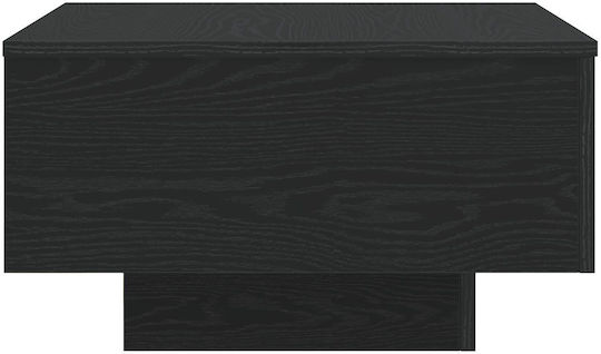 Square Central Wooden Coffee Table Black Oak W55xL55xH31cm