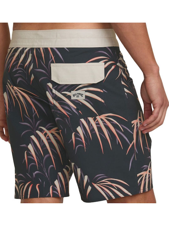 Sundays Pro Men's Swimwear Bermuda Aged Indigo with Patterns