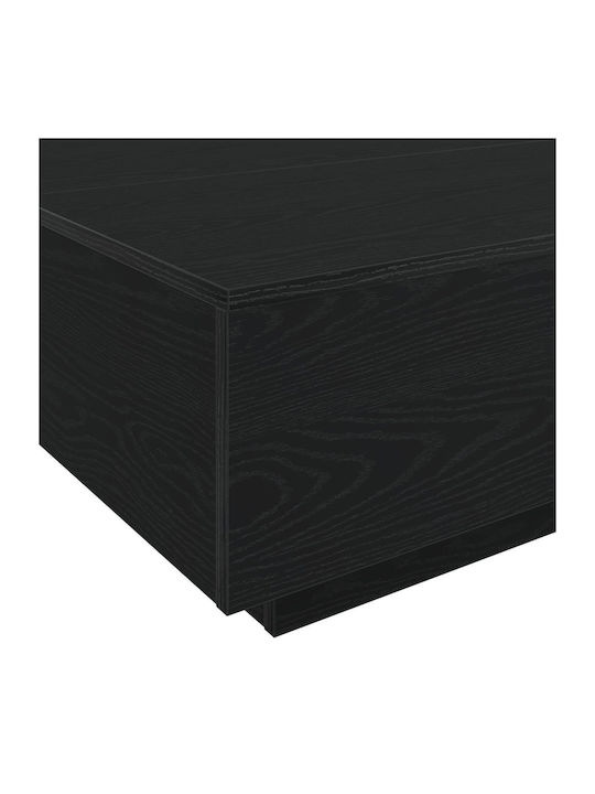 Square Central Wooden Coffee Table Black Oak M100xL100xH31cm