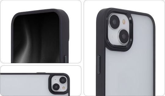 Matt Back Cover Silicon Negru (iPhone 16 Plus)