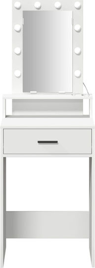 Wooden Makeup Dressing Table White 50x41x140cm