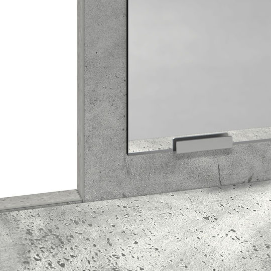 Schminktisch aus Holz & Metall Concrete Grey mit Spiegel 79x41x140cm Schminktisch aus Holz & Metall Concrete Grey mit Spiegel 79x41x140cm