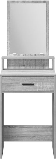 Bodenstehende Schminktisch Schlafzimmer Holz Grau mit Spiegel 50x41x140cm