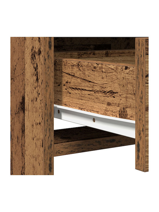 Floor-Standing Makeup Dressing Table Wooden Old Wood with Mirror 50x41x135cm