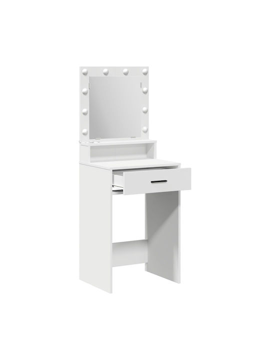 Wooden Makeup Dressing Table White with Mirror 50x41x135cm