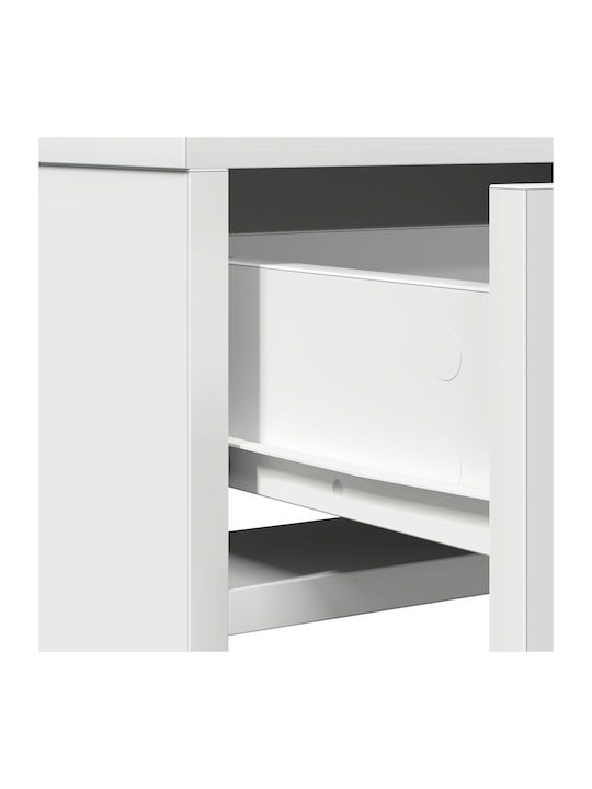 Wooden Makeup Dressing Table White with Mirror 50x41x135cm
