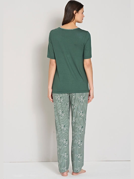 Pijadore Set Pijamale pentru Femei Dark Green