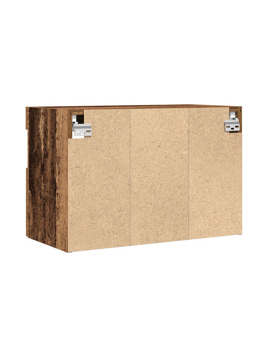 TV-Ständer mit LED-Beleuchtung Alt Holz M60xT30xH40cm