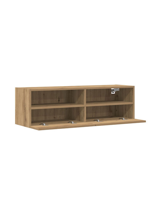 TV-Ständer aus Eichenholz M100xT30xH30cm