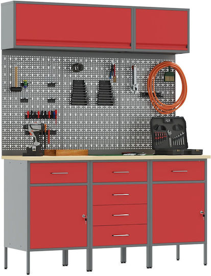 vidaXL Bank Belastbarkeit 150kg 55x200x150cm 8Stück 3321445