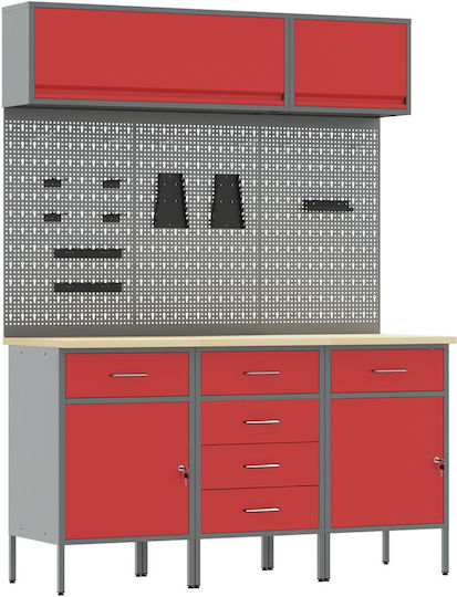 vidaXL Bank Belastbarkeit 150kg 55x200x150cm 8Stück 3321445