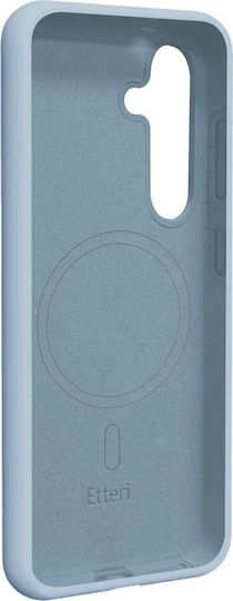 Etteri Umschlag Rückseite Silikon / Gehärtetes Glas Blau (Galaxy S25)