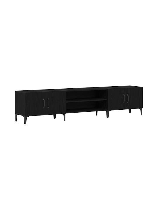 Έπιπλο Τηλεόρασης Μαύρο Δρυς Μ180xΠ31.5xΥ40cm