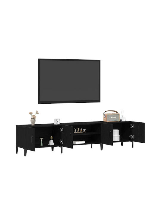 Έπιπλο Τηλεόρασης Μαύρο Δρυς Μ180xΠ31.5xΥ40cm