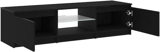 Шкаф за телевизор с LED Осветление Black Oak Д140xШ40xВ35.5см
