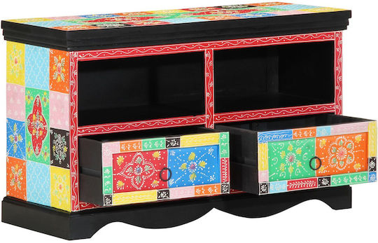 TV Console Made of Solid Wood Multicolour M80xL35xH50cm 4017570