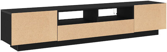 vidaXL TV-Ständer mit LED-Beleuchtung Schwarze Eiche M200xT35xH40cm
