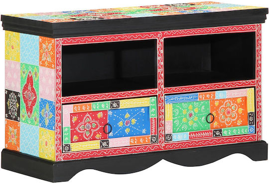 TV Console Made of Solid Wood Multicolour M80xL35xH50cm 4017570