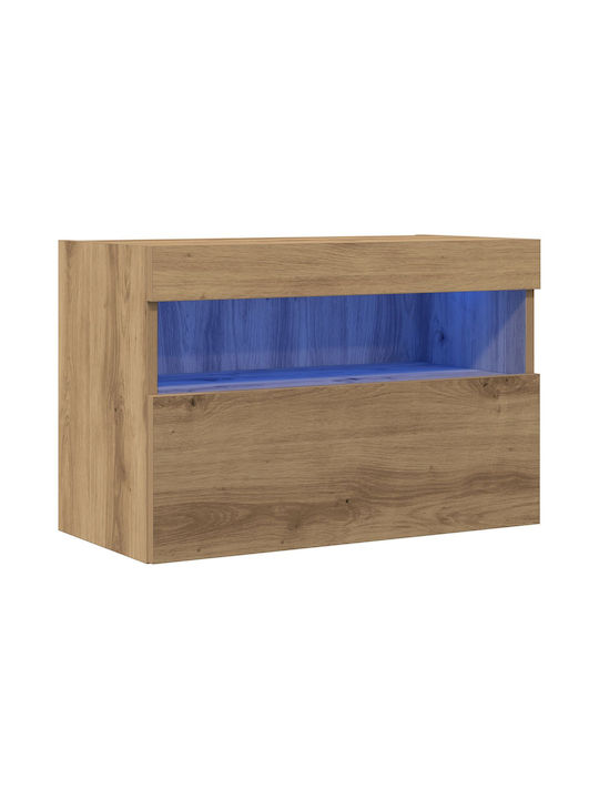 Έπιπλο Τηλεόρασης με Φωτισμό LED Artisan Oak Μ60xΠ30xΥ40cm