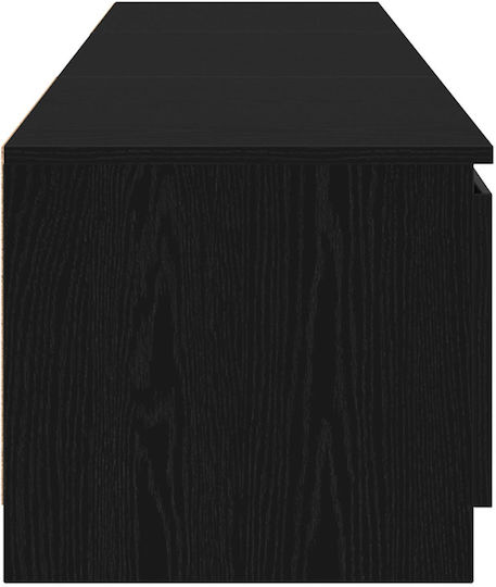 Шкаф за телевизор с LED Осветление Black Oak Д140xШ40xВ35.5см
