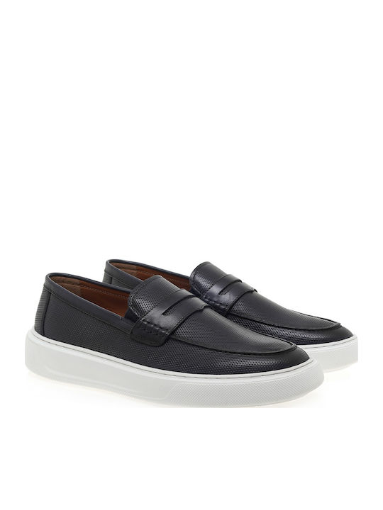 Δερμάτινα Ανδρικά Loafers σε Μαύρο Χρώμα