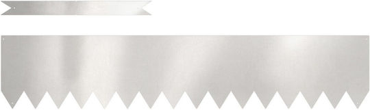 vidaXL Metallgartenbordüre in Silber Farbe 1.0m x 20cm
