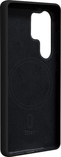 Etteri Back Cover Silicone / Tempered Glass Black (Galaxy S25 Ultra)
