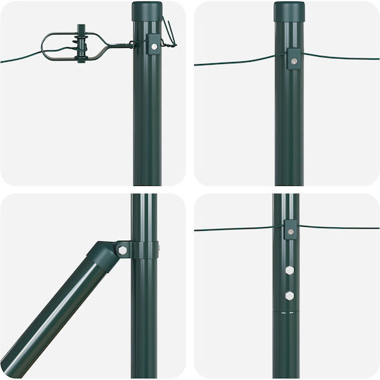 vidaXL Poartă de Gard din Metal în Culoarea Verde x32cm