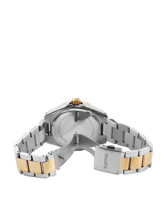 Raptor Men's Watch Battery with Gold Metal Bracelet