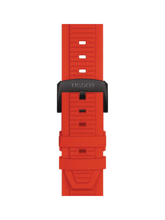 Tissot T-sport T-race Часовник Хронограф Батерия с Червен Каучукова Каишка