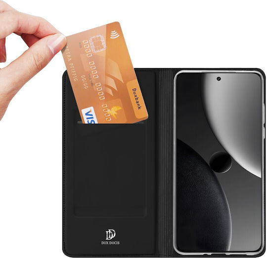 Dux Ducis Skin Pro Series Book Synthetic Leather / Silicone Black (Xiaomi 15 Ultra)