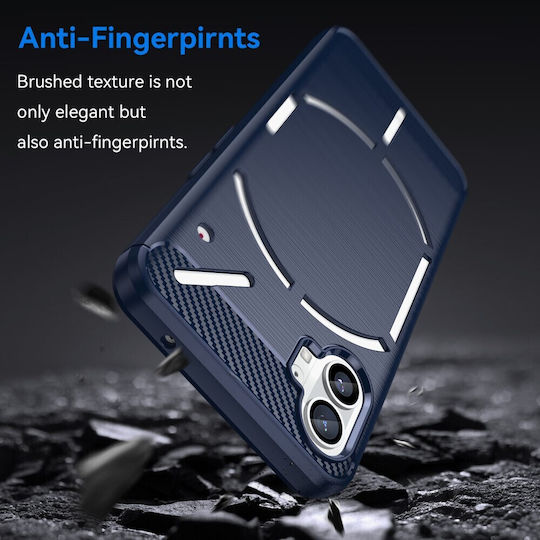 Mad Mask Brushed Back Cover Silicon Albastru (Nothing Phone 1)