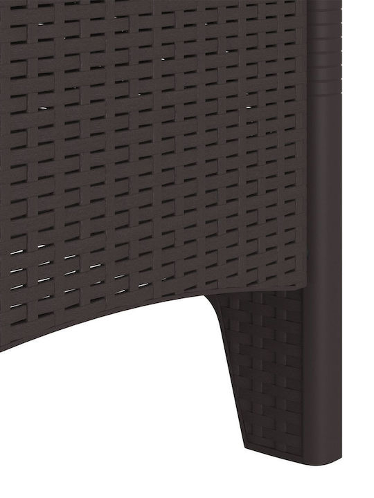 Fotoliu de exterior Rattan Maro cu pernă 2buc 53x49x85cm