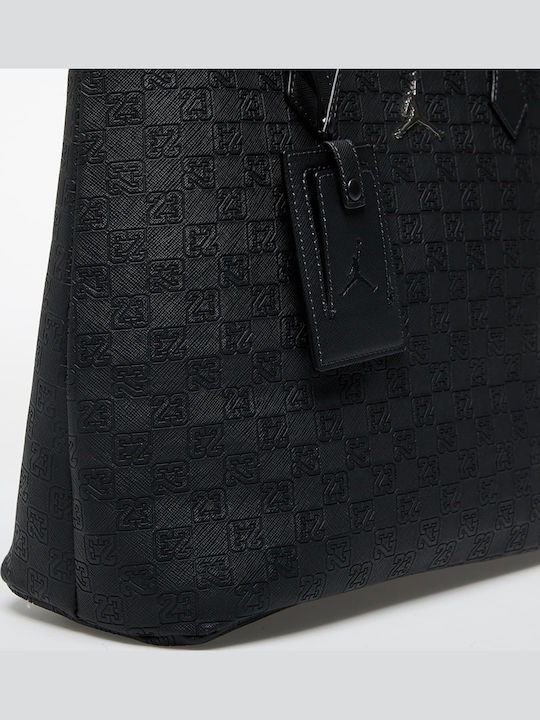 Monogram Leather Women's Bag Tote Handbag Black