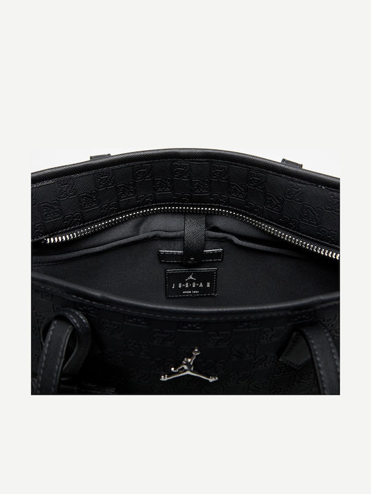 Monogram Leather Women's Bag Tote Handbag Black