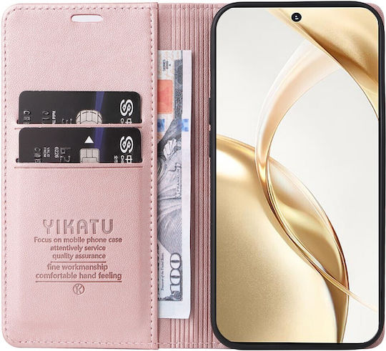 Yikatu Книга Изкуствена кожа / Силикон Розово злато (Honor 200)