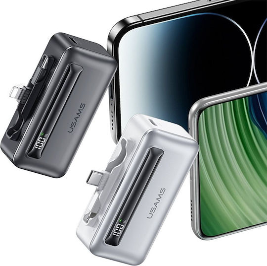 Usams CD233 Power Bank 4500mAh 20W Power Delivery Grau