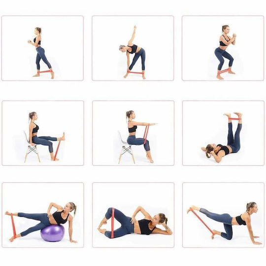 Set 5 Benzi de Rezistență din Latex pentru Antrenament la Sală Fitness Yoga Pilates Exerciții de Reabilitare 5 Niveluri de Dificultate