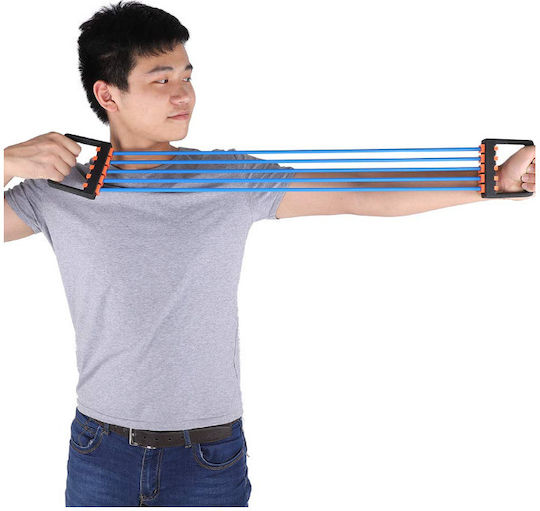 5-Strang-Widerstandsband Siks Gym-Workouts Gummi Blau