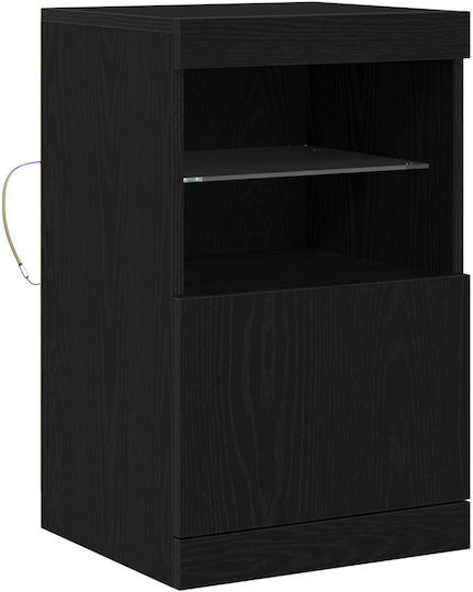 Μπουφές Ξύλινος με Συρτάρια Μαύρη Δρυς 41x37x67cm
