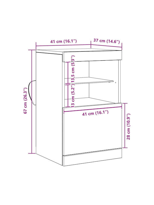 Мебели за съхранение Бял 41x37x67см