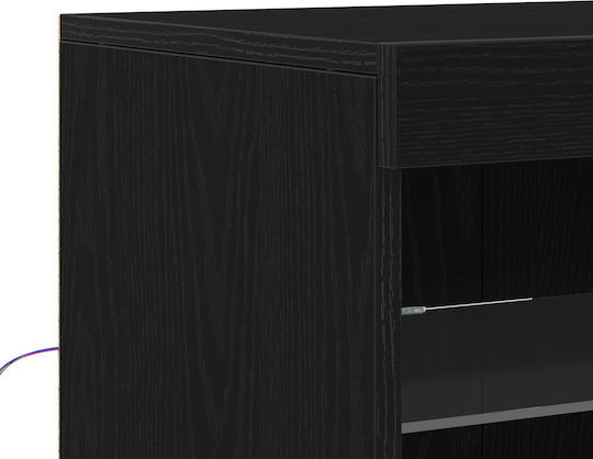 Мебели за съхранение дървен с чекмеджета Black Oak 41x37x67см