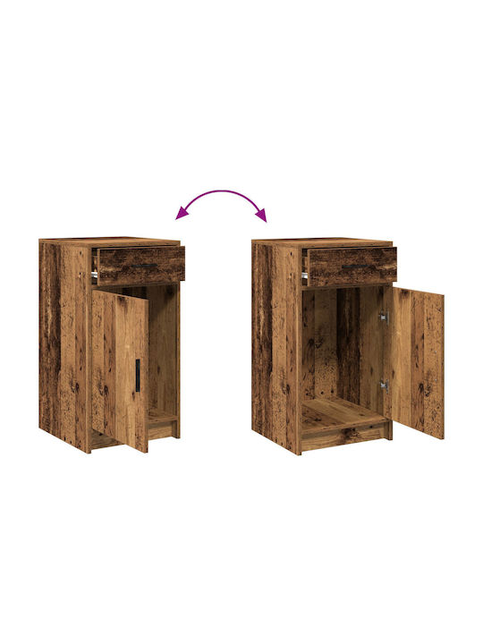 Sideboard Wooden with Drawers Old Wood 40x41x75cm